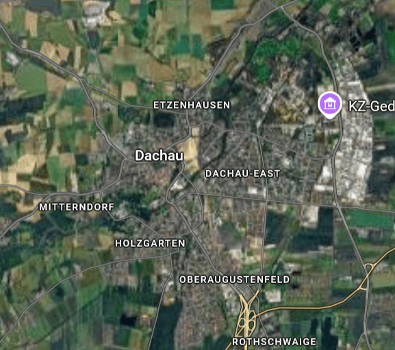 Photovoltaik-Servicegebiet in Dachau auf einer Karte dargestellt